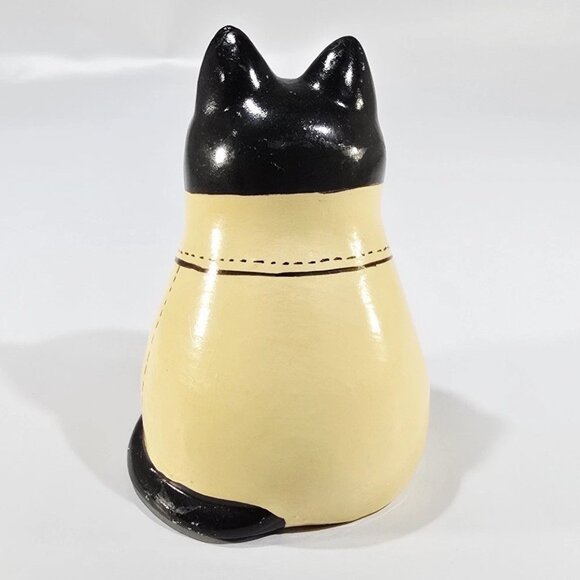 Joan de Bethel Rye Pottery Cat 4.5" Kitten Suit Black Cat Home Decor Ceramic - Picture 5 of 7
